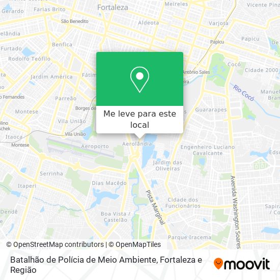 Batalhão de Polícia de Meio Ambiente mapa