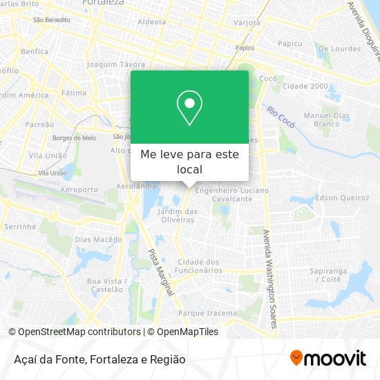 Açaí da Fonte mapa