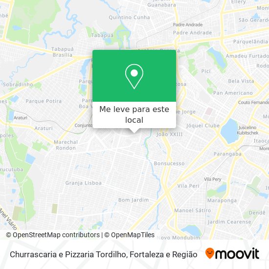Churrascaria e Pizzaria Tordilho mapa