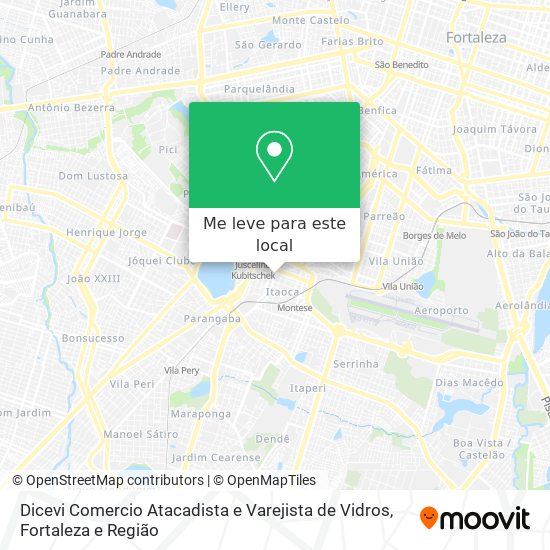 Dicevi Comercio Atacadista e Varejista de Vidros mapa