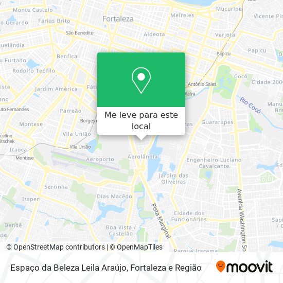 Espaço da Beleza Leila Araújo mapa
