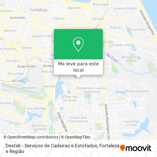Destak - Serviços de Cadeiras e Estofados mapa