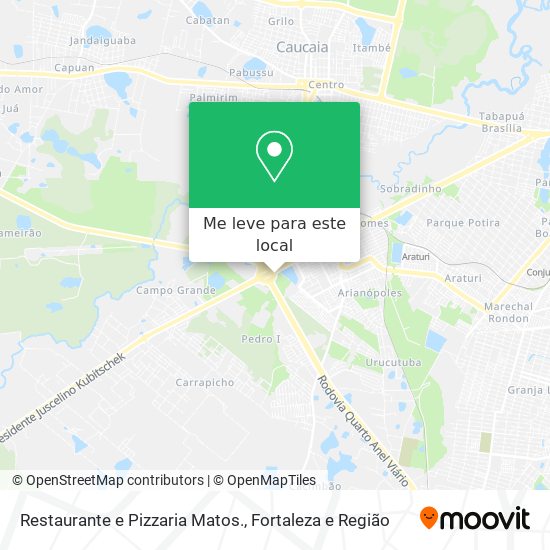 Restaurante e Pizzaria Matos. mapa