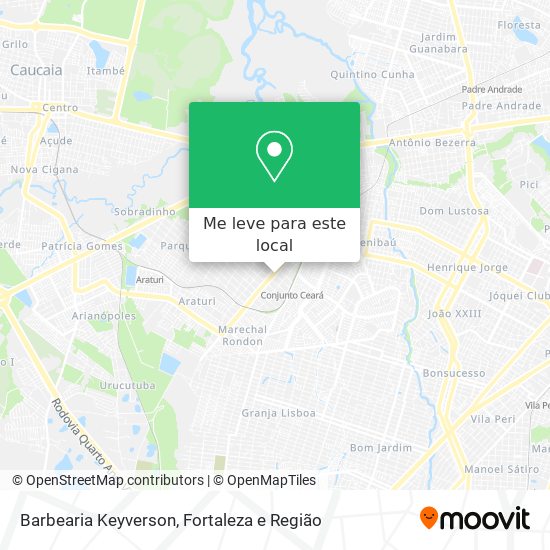 Barbearia Keyverson mapa