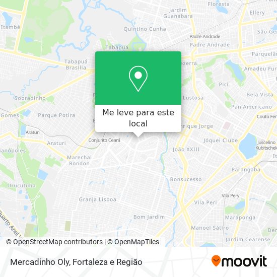 Mercadinho Oly mapa