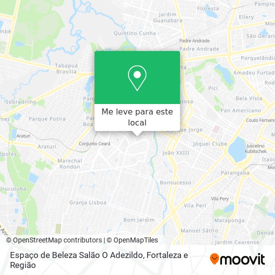 Espaço de Beleza Salão O Adezildo mapa