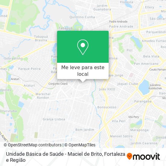 Unidade Básica de Saúde - Maciel de Brito mapa