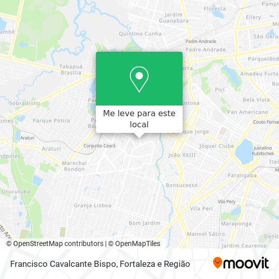 Francisco Cavalcante Bispo mapa