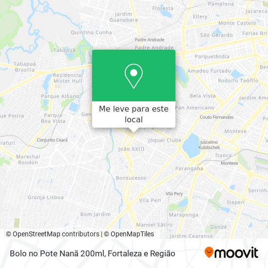 Bolo no Pote Nanã 200ml mapa