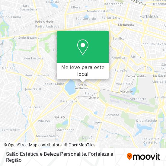 Salão Estética e Beleza Personalite mapa