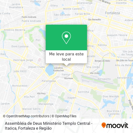 Assembléia de Deus Ministério Templo Central - Itaóca mapa