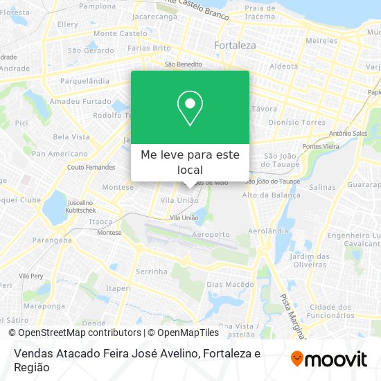 Vendas Atacado Feira José Avelino mapa