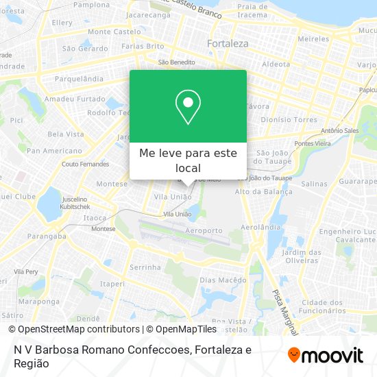 N V Barbosa Romano Confeccoes mapa