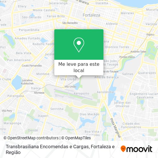 Transbrasiliana Encomendas e Cargas mapa