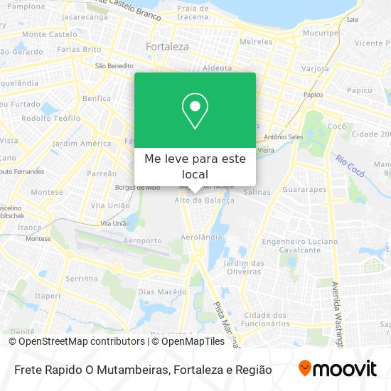 Frete Rapido O Mutambeiras mapa