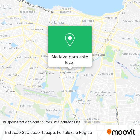 Estação São João Tauape mapa