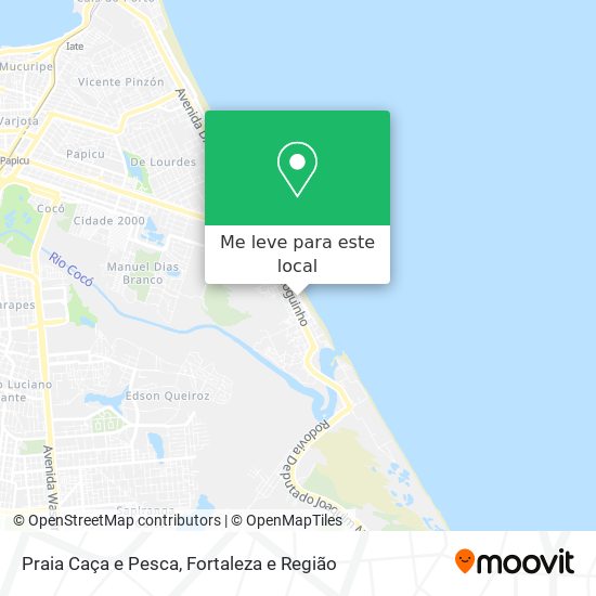 Praia Caça e Pesca mapa