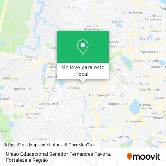 Uniao Educacional Senador Fernandes Tavora mapa