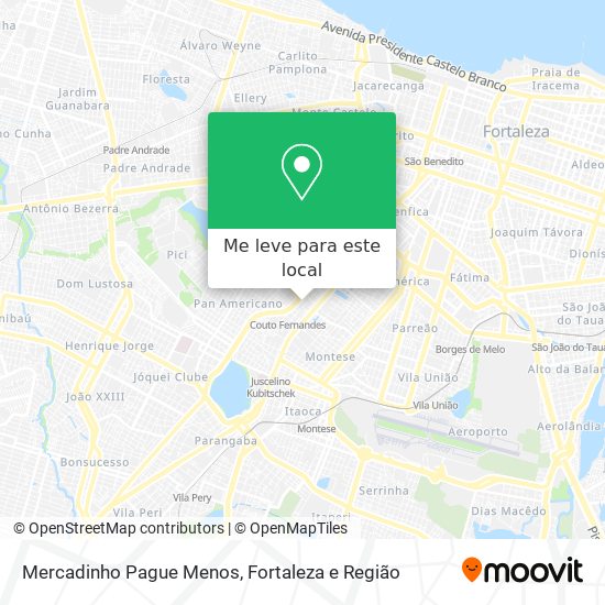 Mercadinho Pague Menos mapa