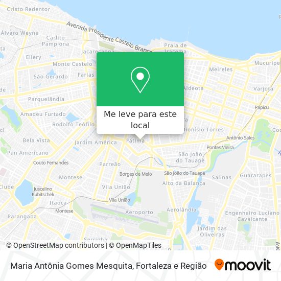 Maria Antônia Gomes Mesquita mapa