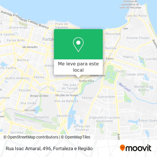 Rua Isac Amaral, 496 mapa