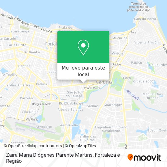 Zaira Maria Diógenes Parente Martins mapa