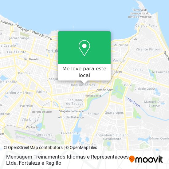 Mensagem Treinamentos Idiomas e Representacoes Ltda mapa