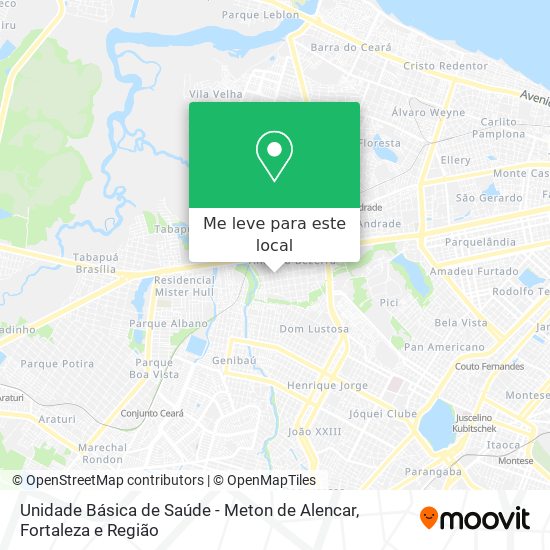 Unidade Básica de Saúde - Meton de Alencar mapa