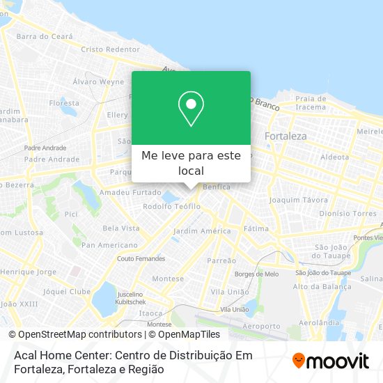 Acal Home Center: Centro de Distribuição Em Fortaleza mapa