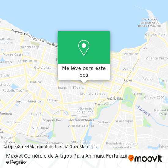 Maxvet Comércio de Artigos Para Animais mapa