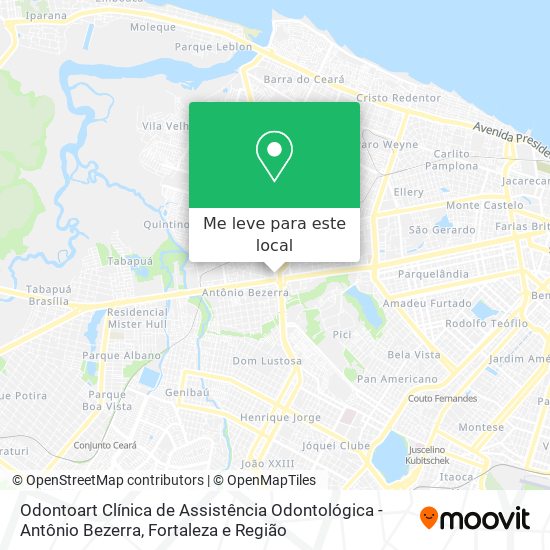 Odontoart Clínica de Assistência Odontológica - Antônio Bezerra mapa