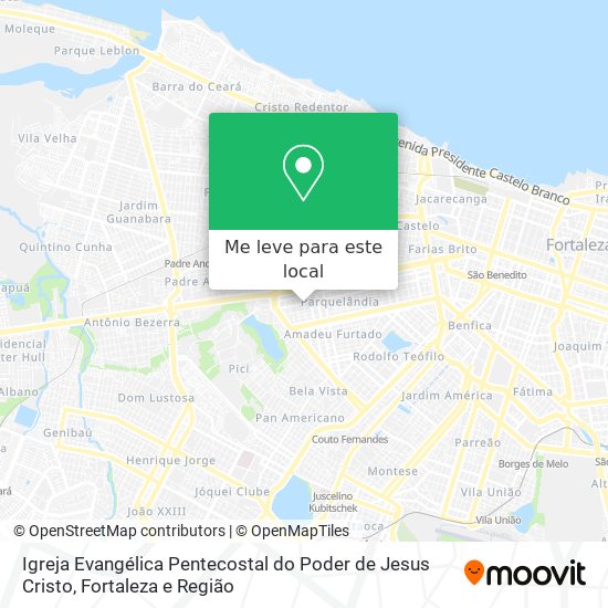 Igreja Evangélica Pentecostal do Poder de Jesus Cristo mapa