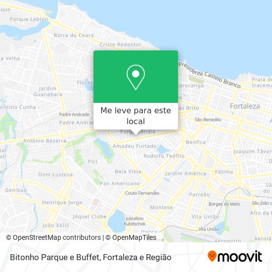 Bitonho Parque e Buffet mapa