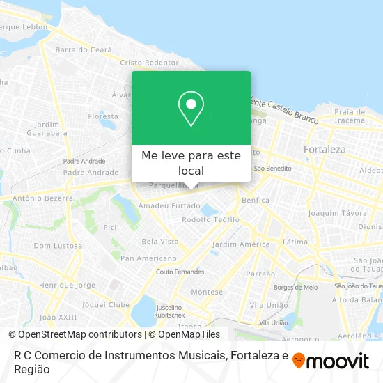 R C Comercio de Instrumentos Musicais mapa