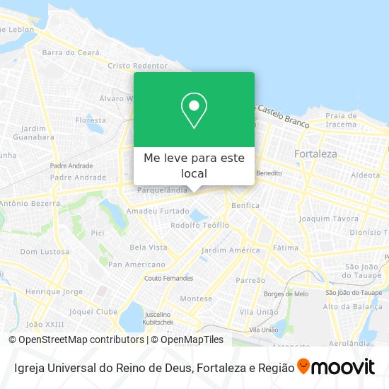 Igreja Universal do Reino de Deus mapa