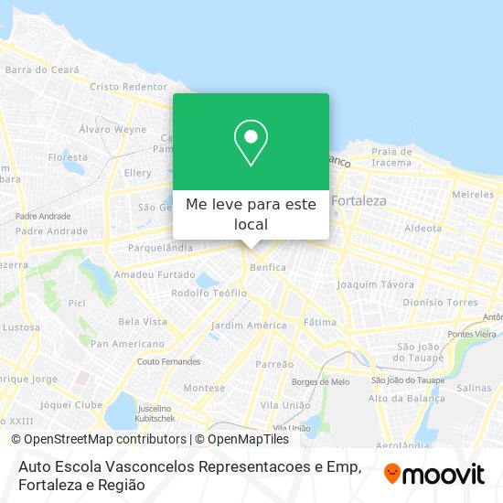 Auto Escola Vasconcelos Representacoes e Emp mapa