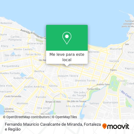Fernando Maurício Cavalcante de Miranda mapa