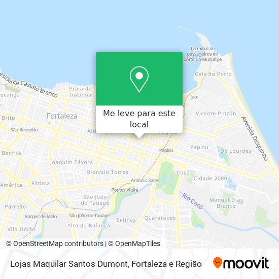 Lojas Maquilar Santos Dumont mapa