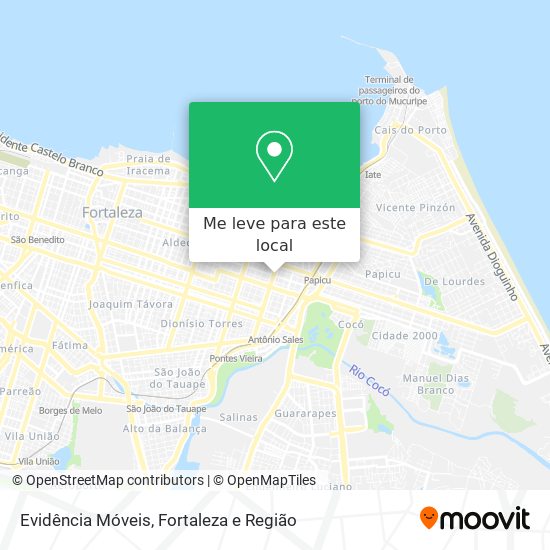 Evidência Móveis mapa