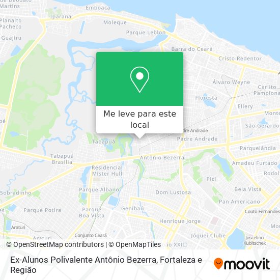 Ex-Alunos Polivalente Antônio Bezerra mapa