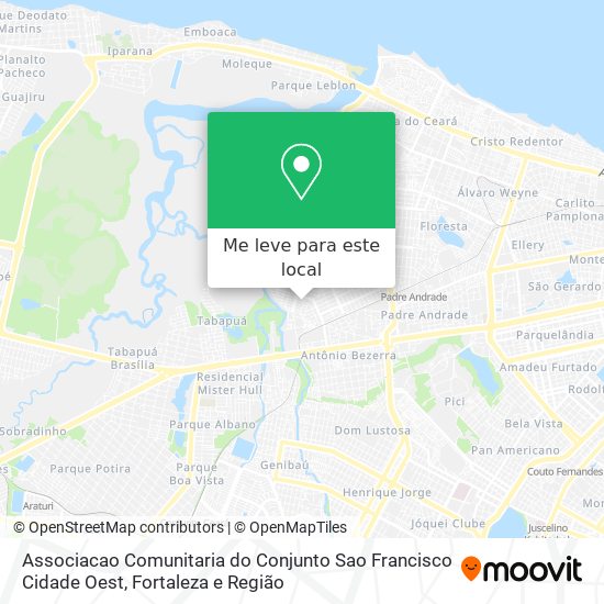 Associacao Comunitaria do Conjunto Sao Francisco Cidade Oest mapa