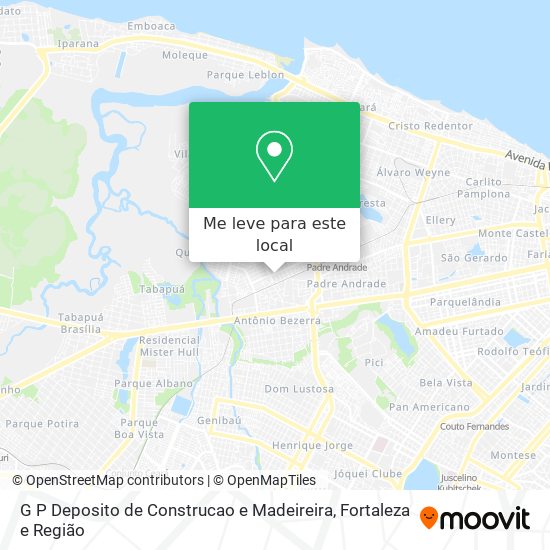 G P Deposito de Construcao e Madeireira mapa