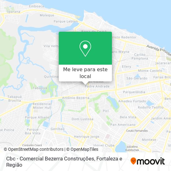 Cbc - Comercial Bezerra Construções mapa