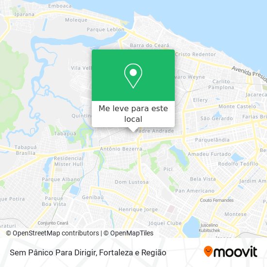 Sem Pânico Para Dirigir mapa