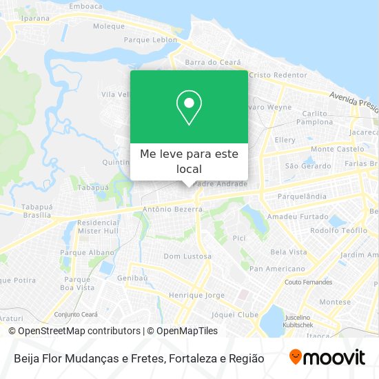 Beija Flor Mudanças e Fretes mapa