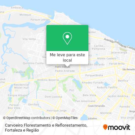 Carvoeiro Florestamento e Reflorestamento mapa