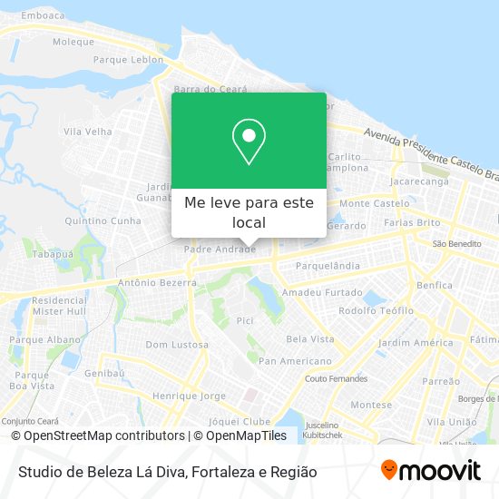 Studio de Beleza Lá Diva mapa