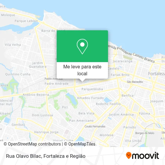 Rua Olavo Bilac mapa