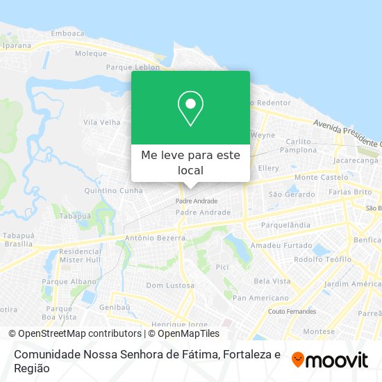Comunidade Nossa Senhora de Fátima mapa
