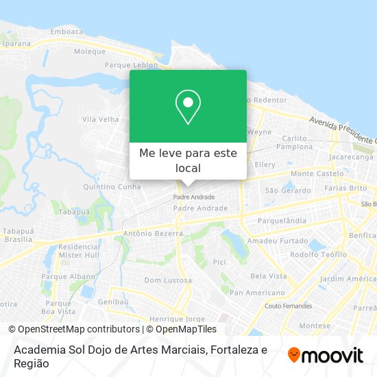 Academia Sol Dojo de Artes Marciais mapa